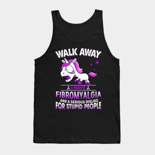 funny fibromyalgia grumpy unicorn warrior Tank Top by TeesCircle